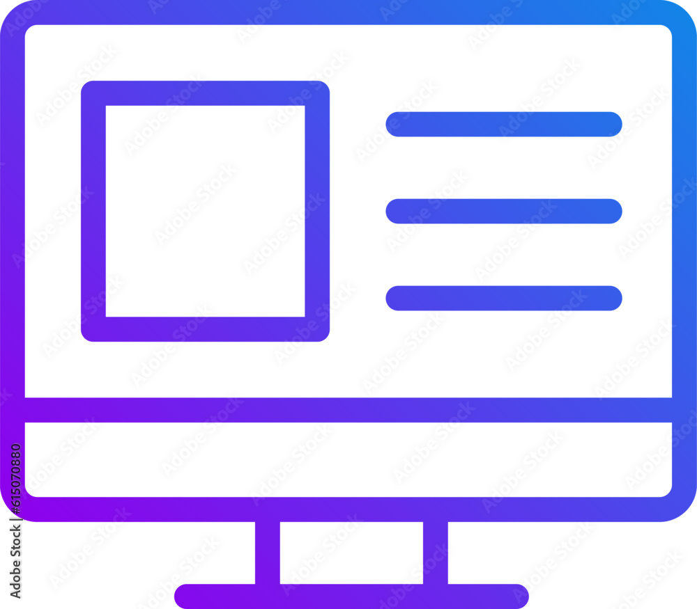 Website for business pixel perfect gradient linear vector icon. Goods and services online. Marketplace. Thin line color symbol. Modern style pictogram. Vector isolated outline drawing Website for business pixel perfect gradient linear vector icon. Goods and services online. Marketplace. Thin line color symbol. Modern style pictogram. Vector isolated outline drawing