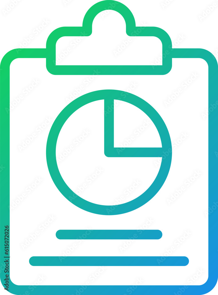 Clipboard and chart pixel perfect gradient linear vector icon. Data analysis visual presentation. Business report. Thin line color symbol. Modern style pictogram. Vector isolated outline drawing Clipboard and chart pixel perfect gradient linear vector icon. Data analysis visual presentation. Business report. Thin line color symbol. Modern style pictogram. Vector isolated outline drawing