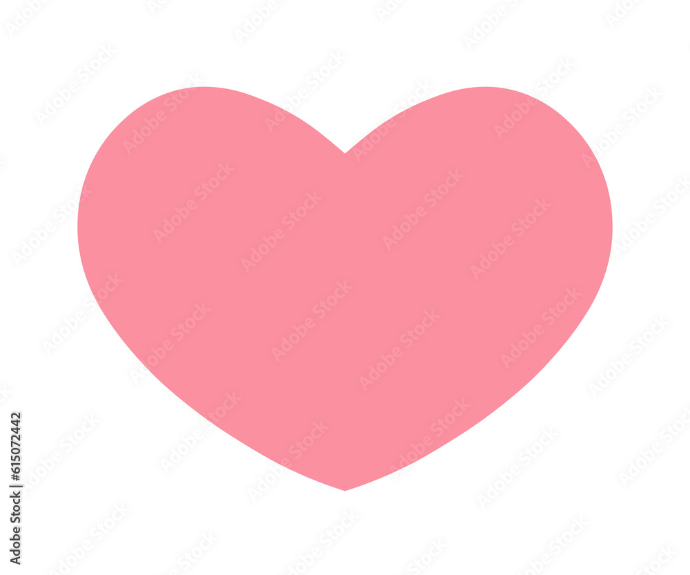 Pink heart sign isolated on transparent background. Valentines day icon. Hand drawn heart shape. World heart day concept. Love icon. PNG illustration
