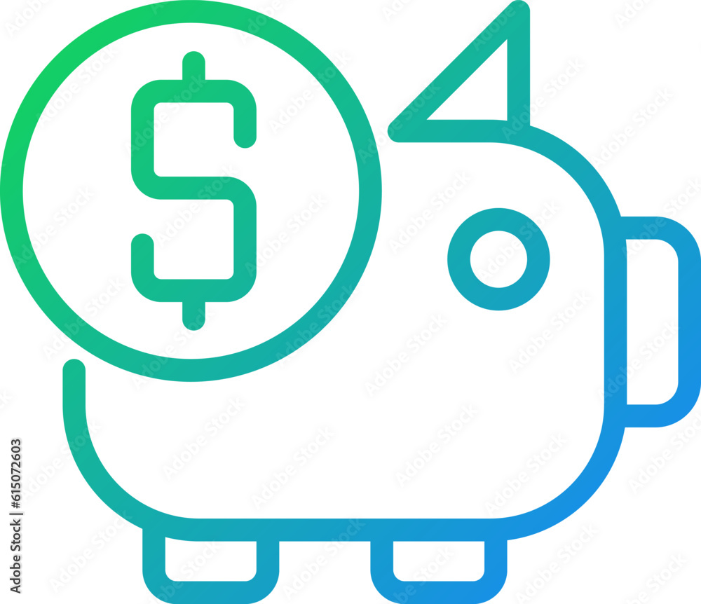 Piggy bank pixel perfect gradient linear vector icon. Money savings. Business investment. Finance management. Thin line color symbol. Modern style pictogram. Vector isolated outline drawing Piggy bank pixel perfect gradient linear vector icon. Money savings. Business investment. Finance management. Thin line color symbol. Modern style pictogram. Vector isolated outline drawing