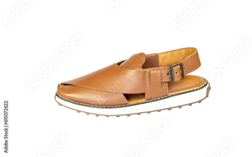 Peshawari Tsaplay a traditional footwear worn in summer photo