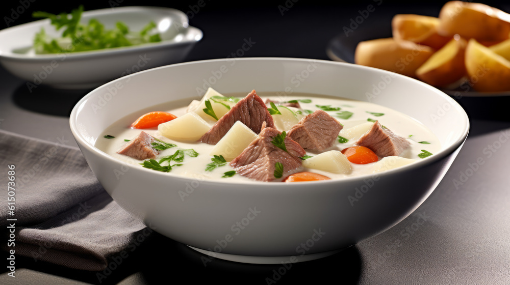 French style veal stew with white sauce called blanquette de veau French style veal stew with white sauce called blanquette de veau