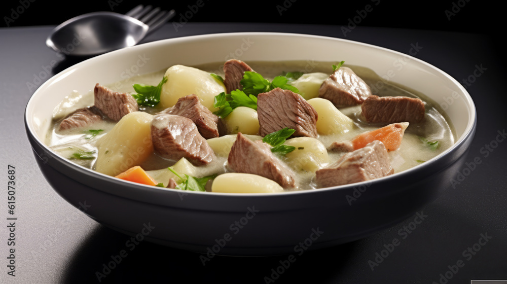 French style veal stew with white sauce called blanquette de veau French style veal stew with white sauce called blanquette de veau