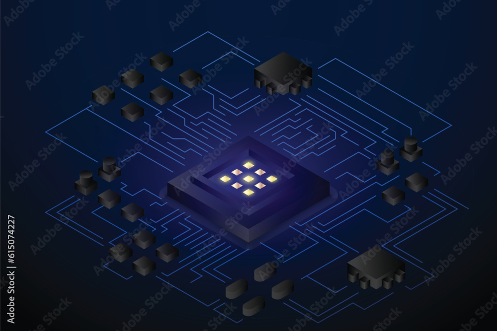 Abstract technology chip processor background circuit board and html ...