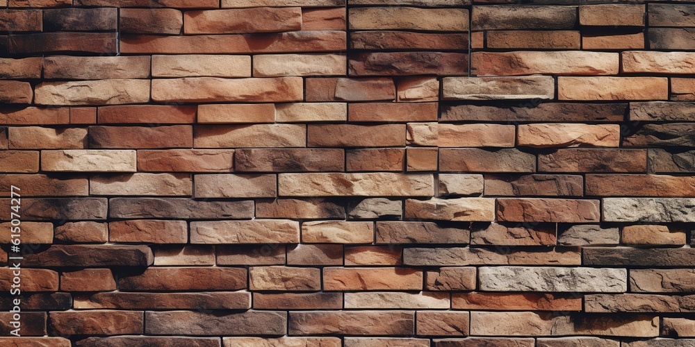 An illustrated depiction of brown brick walls, adding a rustic and textured element to the visual representation. Generative Ai An illustrated depiction of brown brick walls, adding a rustic and textured element to the visual representation. Generative Ai