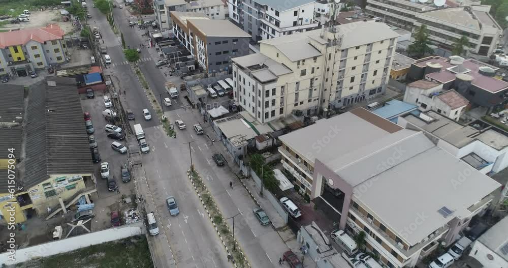 Aerial drone shot tracking cars Aerial drone shot tracking cars
