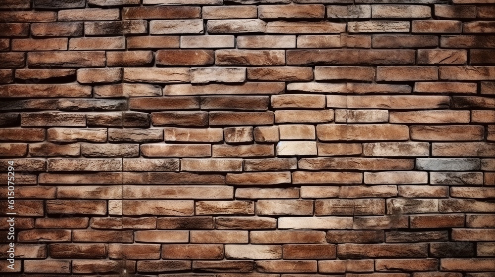 An illustrated depiction of brown brick walls, adding a rustic and textured element to the visual representation. Generative Ai An illustrated depiction of brown brick walls, adding a rustic and textured element to the visual representation. Generative Ai
