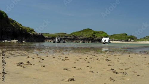 Beach of Ireland. Atlantic ocean beach, mountains. Wild Atlantic way. photo