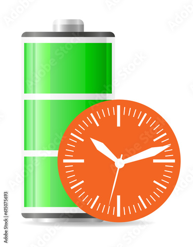 long battery life sign vector illustration