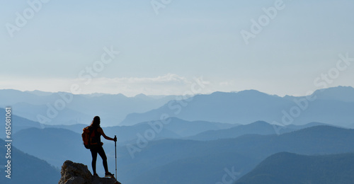 Young Woman Enjoying the Spectacular View