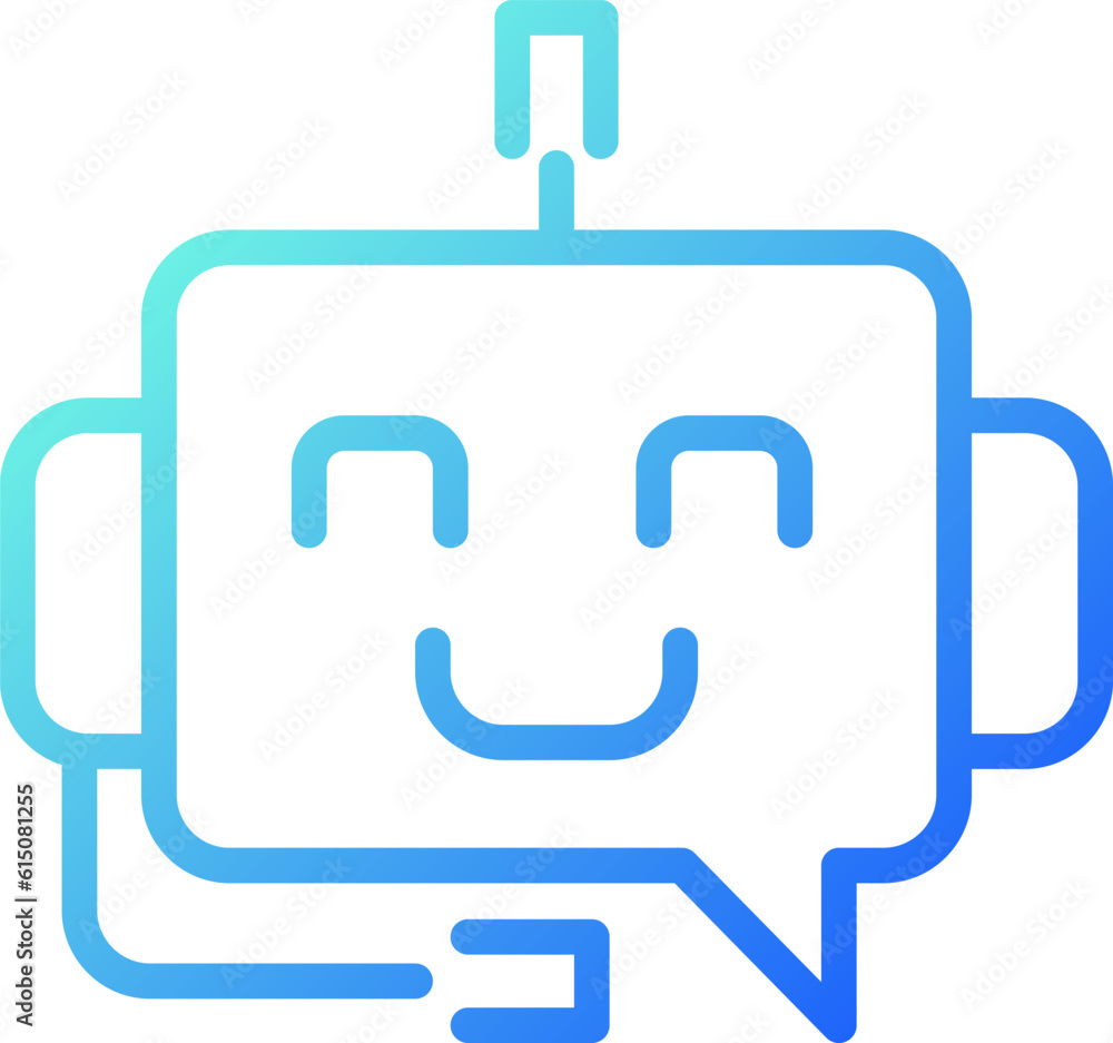 Support chatbot pixel perfect gradient linear vector icon. Algorithm helping users. Automated technology. Thin line color symbol. Modern style pictogram. Vector isolated outline drawing Support chatbot pixel perfect gradient linear vector icon. Algorithm helping users. Automated technology. Thin line color symbol. Modern style pictogram. Vector isolated outline drawing