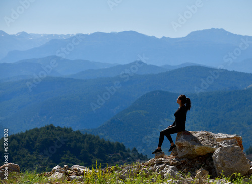 Young Woman Enjoying the Spectacular View
