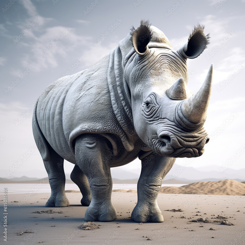 Fototapeta premium rhino in the wild