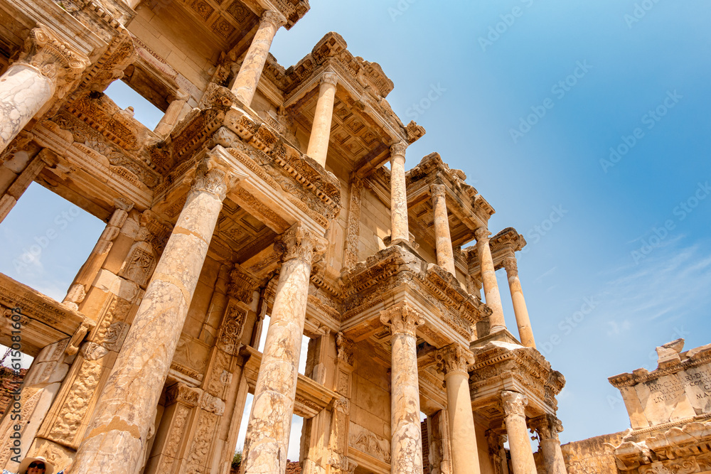 facade of the Library of Ephesus,Turkey