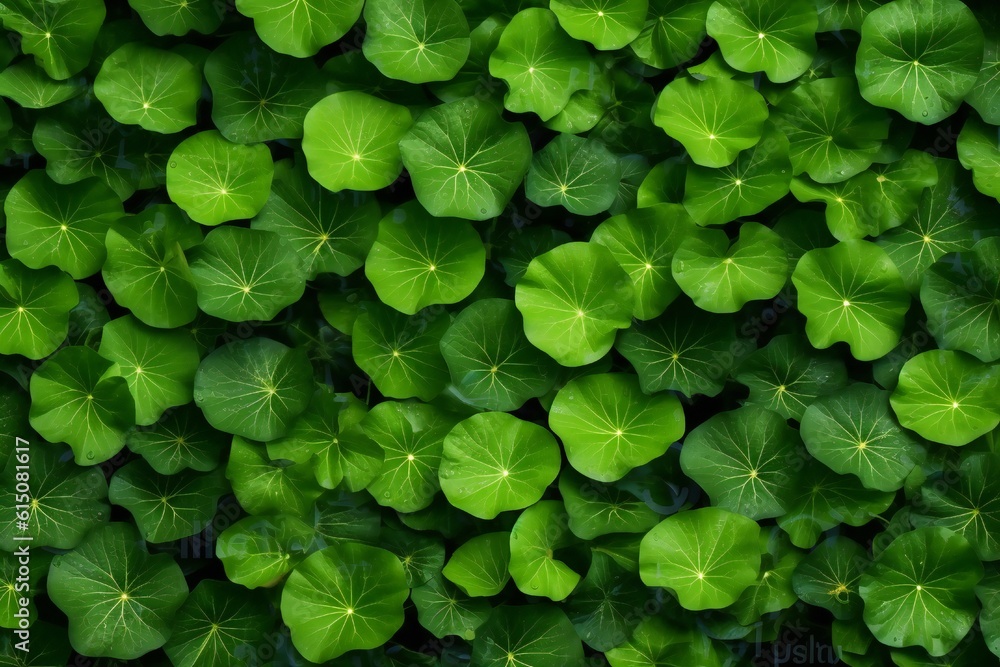 Fototapeta premium Lotus leaves background, lotus, lotus seeds, relaxing atmosphere, high resolution, highest quality Generative AI