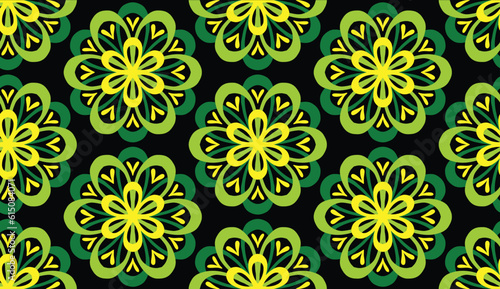 Geometric ethnic pattern seamless flower color. seamless pattern. Design for fabric,curtain,background,carpet,wallpaper,clothing,wrapping,Batik,mandalas,fabric,Vector illustration. pattern style.