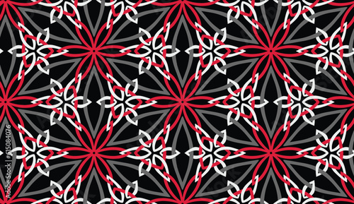 Geometric ethnic pattern seamless flower color. seamless pattern. Design for fabric,curtain,background,carpet,wallpaper,clothing,wrapping,Batik,mandalas,fabric,Vector illustration. pattern style.