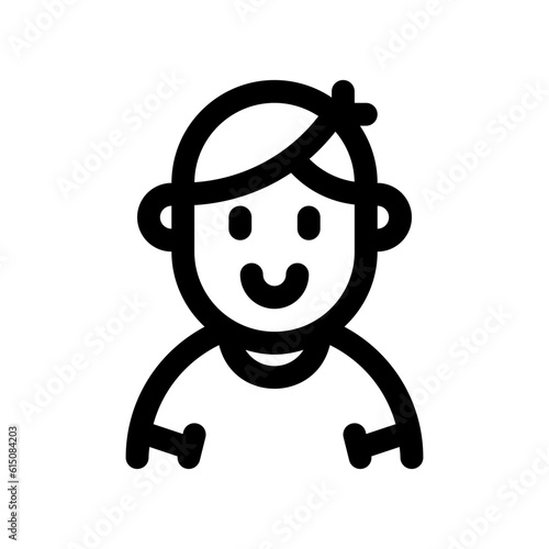Editable person boy wearing t-shirt avatar vector icon. User, profile, identity, persona. Part of a big icon set family. Perfect for web and app interfaces, presentations, infographics, etc