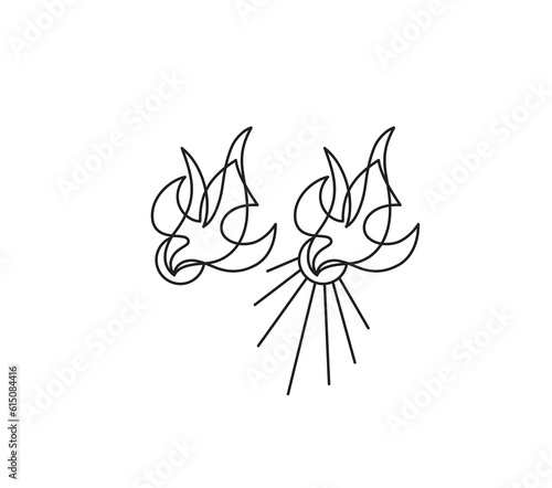 Holy Spirit Fire Line, art vector design