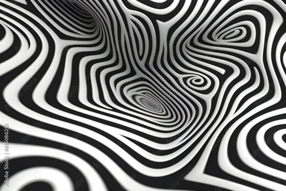 Weird black and white background Generative AI