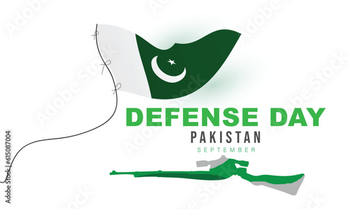 Defense day pakistan. background, banner, card, poster, template. Vector illustration.