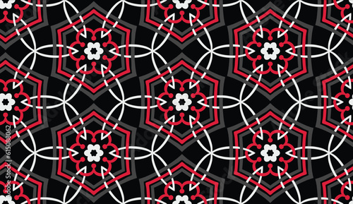Geometric ethnic pattern seamless flower color. seamless pattern. Design for fabric,curtain,background,carpet,wallpaper,clothing,wrapping,Batik,mandalas,fabric,Vector illustration. pattern style.
