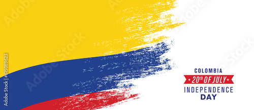 Colombia happy independence day greeting card  banner vector illustratio