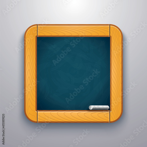 School chalk board. Vector illustration