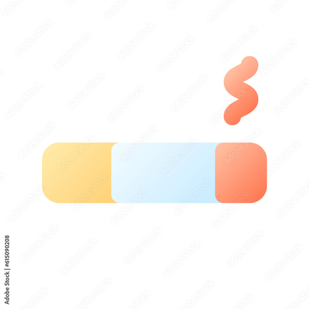 Smoking lounge pixel perfect flat gradient color ui icon. Rule for guests that smoke. Hotel service. Simple filled pictogram. GUI, UX design for mobile application. Vector isolated RGB illustration