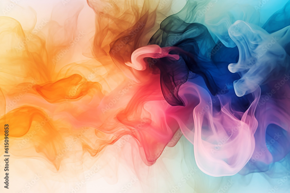 Abstract smoky colorful background. Foggy modern banner. Cloudy surface. 