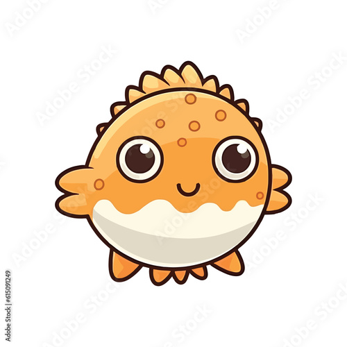 Pufferfish Parade: Cute Pufferfish Brought to Life in a Vibrant 2D Illustration