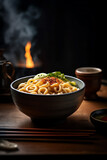 a Udon with blur background