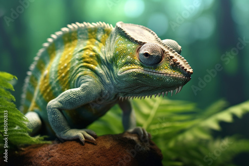 Chameleon in a wood Made with Generative AI