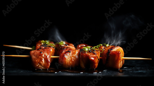 a Yakitori with blur background