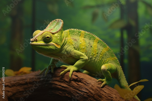 Chameleon in a wood Made with Generative AI