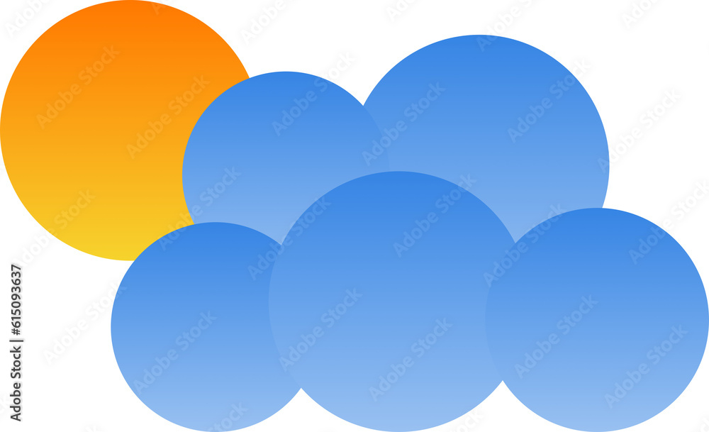 Circle orange yellow sun with blue cloud icon PNG Circle orange yellow sun with blue cloud icon PNG