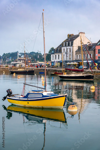 Photography Colorful harbor of La Trinité sur Mer in Brittany, Morbihan, France