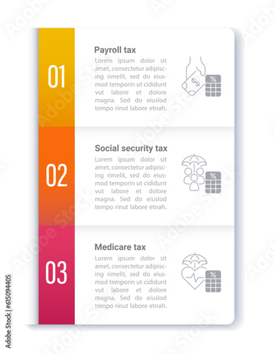 Wallpaper Mural Personal income tax types infographic chart design template. Taxation law. Editable infochart with icons. Instructional graphics with 3 step sequence. Visual data presentation. Roboto font used Torontodigital.ca