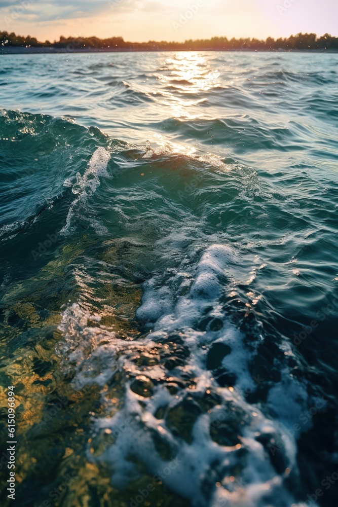a large body of water with waves coming in to shore a large body of water with waves coming in to shore
