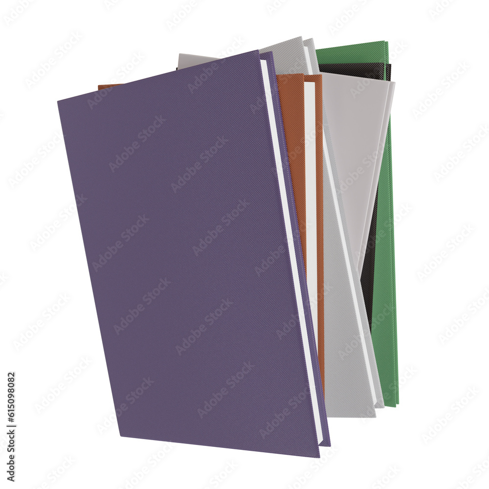 A Stack Of Books. Realistic 3D Render. Book Day. Cut Out. A Stack Of Books. Realistic 3D Render. Book Day. Cut Out.