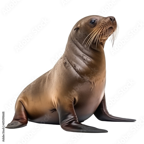 sea lion looking isolated on white © Tidarat