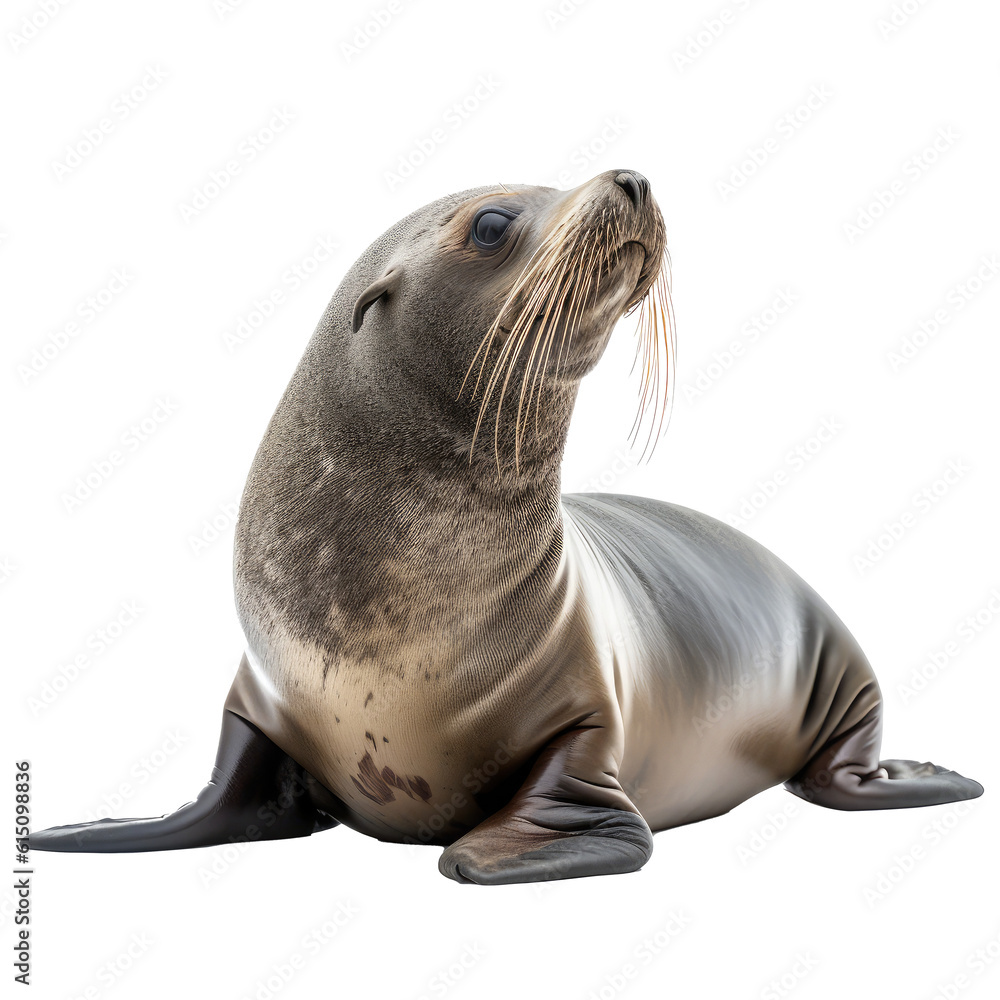 Obraz premium sea lion looking isolated on white