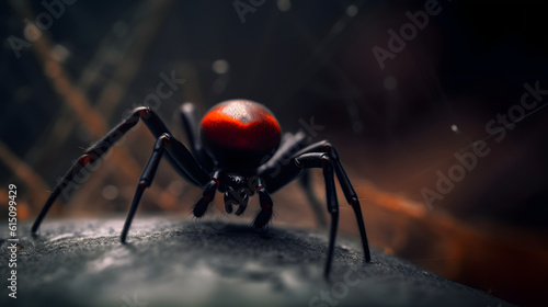 Black widow spiders. Generative AI