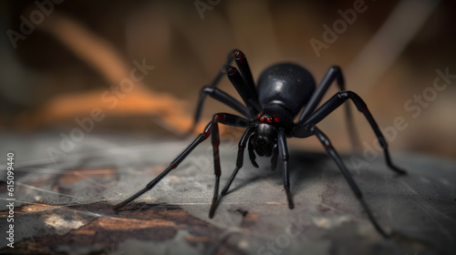 Black widow spiders. Generative AI