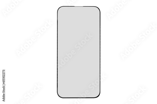 Foto Protective glass for mobile phone or smartphone isolated on white background