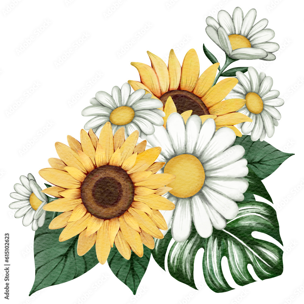 Sunflower watercolor Sunflower watercolor