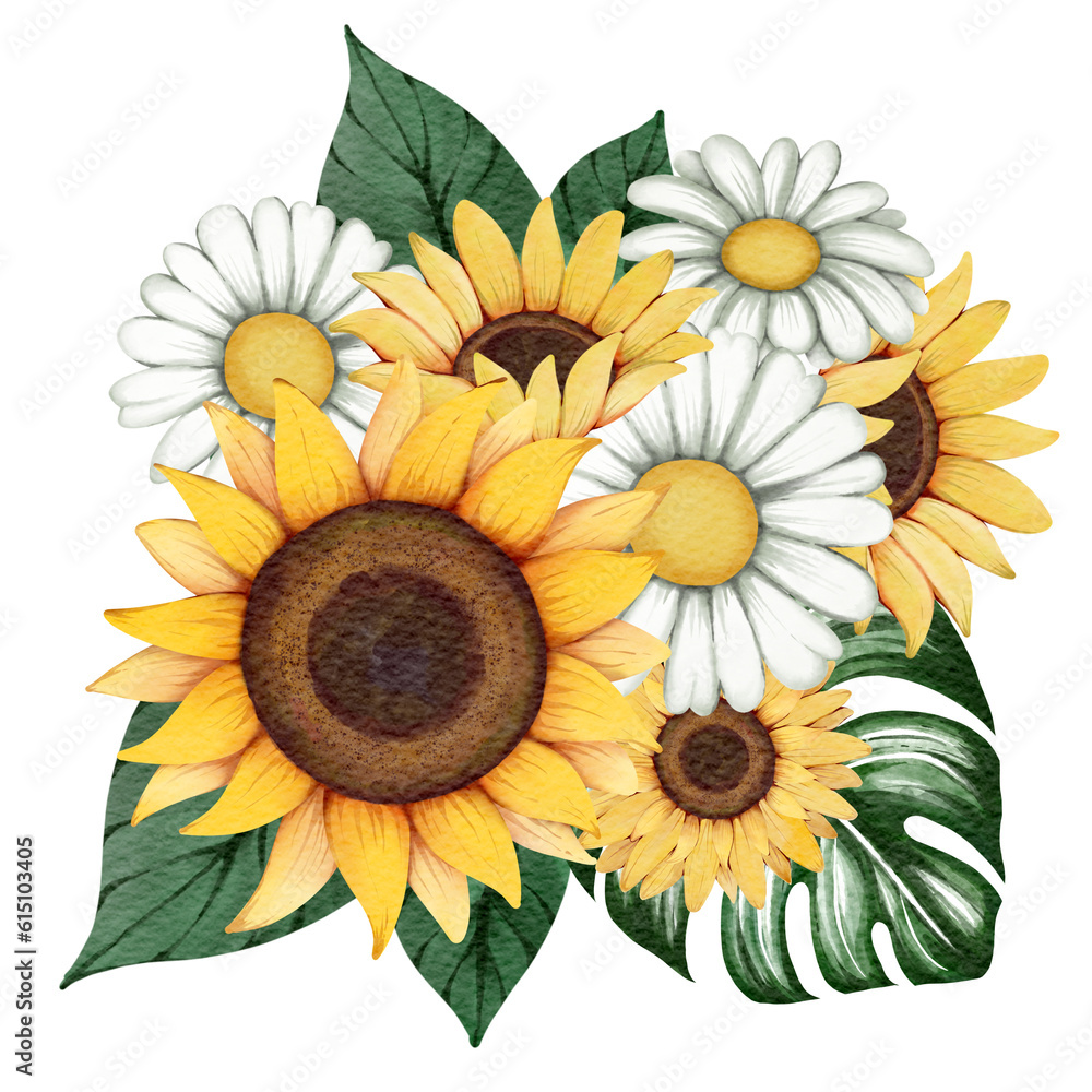 Sunflower watercolor Sunflower watercolor