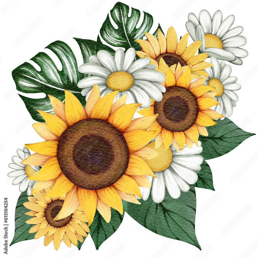 Sunflower watercolor Sunflower watercolor