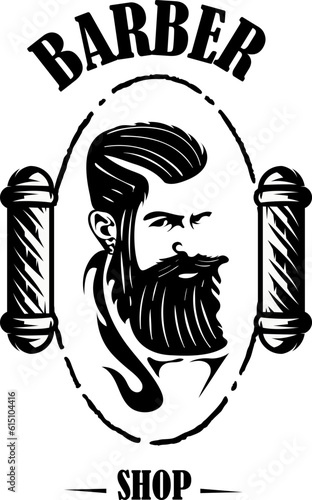 Barber shop logo (ID: 615104416)