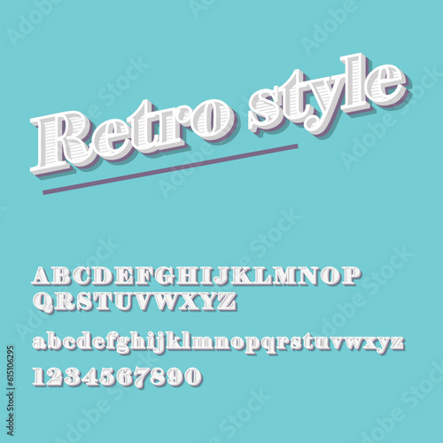 Retro Font effect - typography (ID: 615106295)